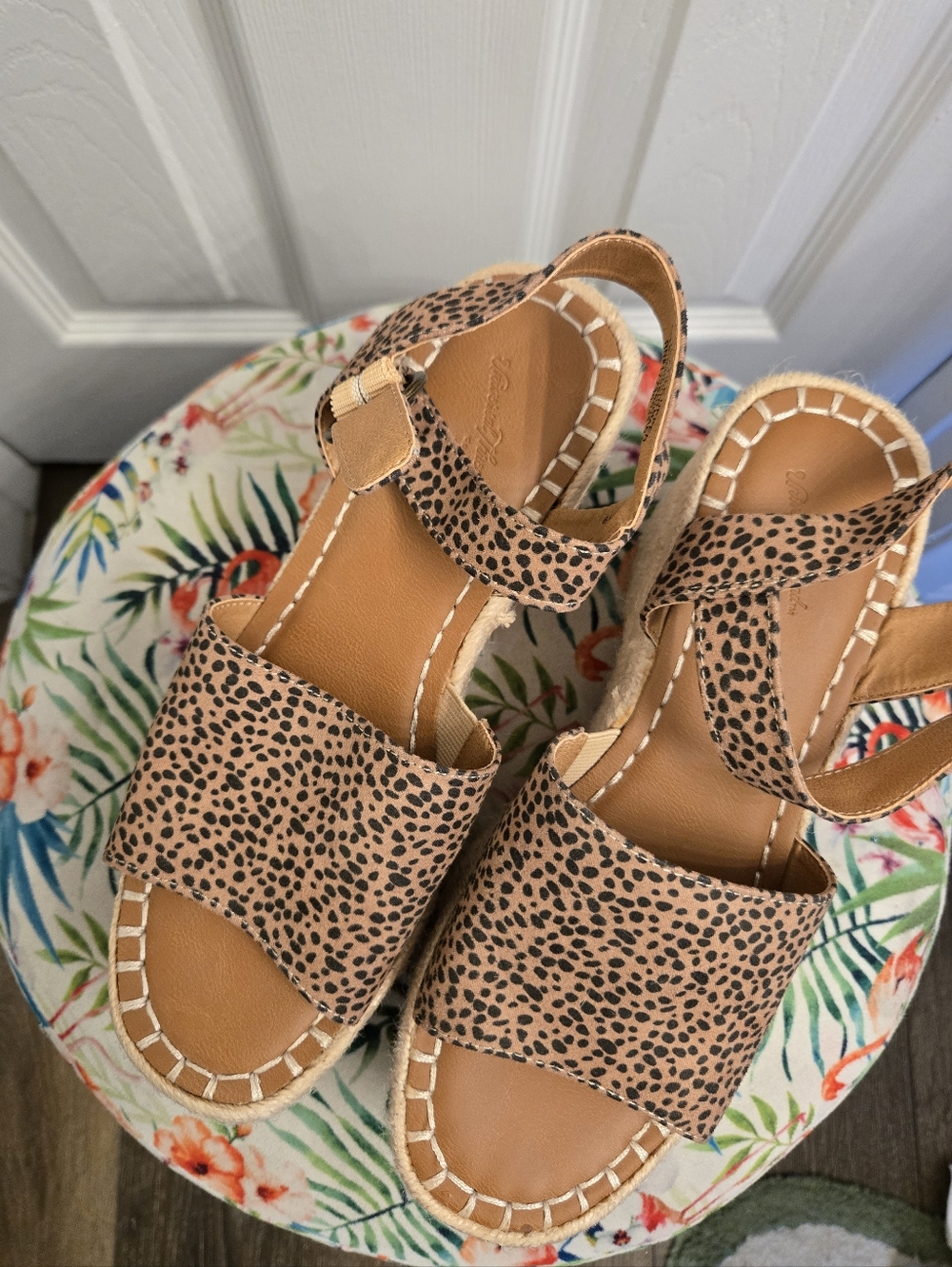 Universal Thread  Leopard-Print Espadrille Sandals - Tan & Black